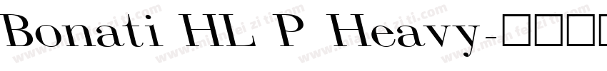 Bonati HL P Heavy字体转换